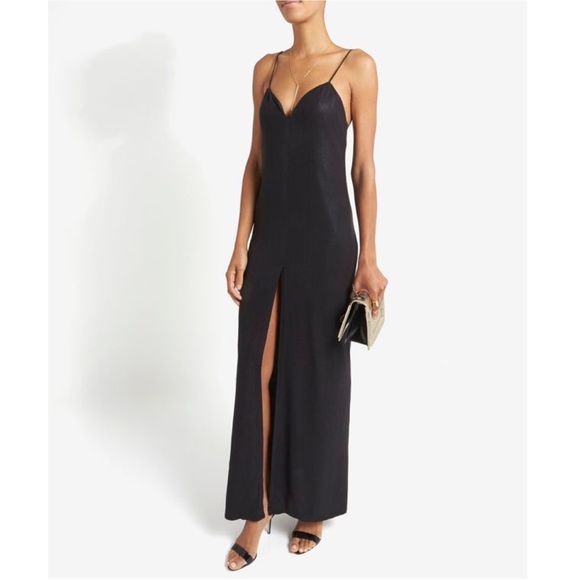 L'AGENCE Intermix Spaghetti Strap Gown Maxi Dress - Picture 2 of 2